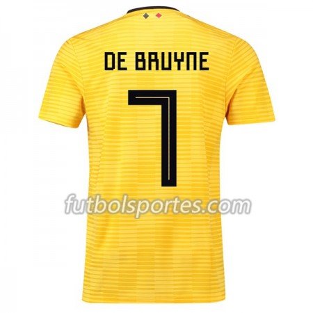 Camisetas Bélgica De Bruyne 7 Segunda Equipacion Mundial 2018